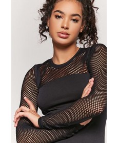 Forever 21 Active Mesh Sleeve Top