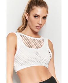 Forever 21 Active Mesh Crop Top