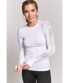 Forever 21 Active Ribbed Open-Knit Top