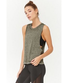 Forever 21 Active Heathered Burnout Tank Top