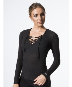 Carbon38 Interlace Long Sleeve Top