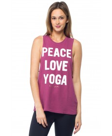 Spiritual Gangster Peace Love Yoga Rocker Tank 