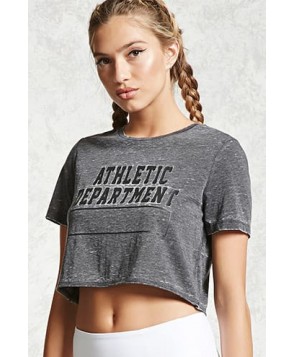 Forever 21 Active Graphic Crop Top