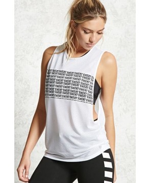 Forever 21 Active Mesh Graphic Tank Top