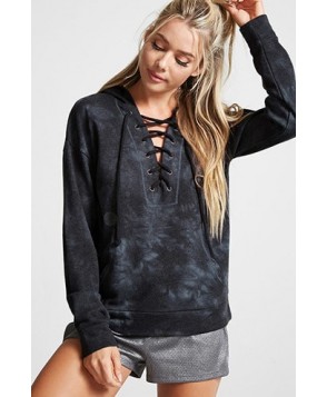 Forever 21  Active Lace-Up Hoodie