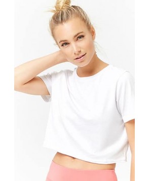 Forever 21 Active Raw-Cut Crop Top