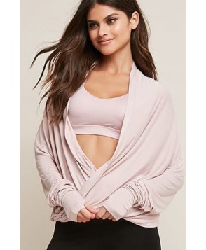 Forever 21 Hooded Active Cowl Neck Top