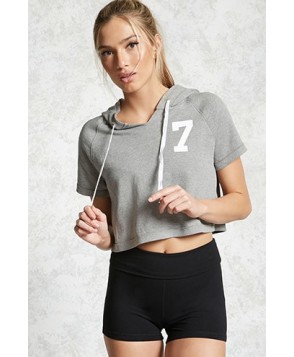 Forever 21  Cropped Graphic Hoodie