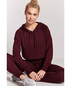 Forever 21  Active Hooded Crop Top