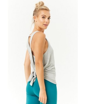 Forever 21  Active Heathered Racerback Cutout Tank Top