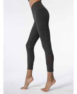 Carbon38 Spacedye Stacked and Sliced High Waisted Midi Legging