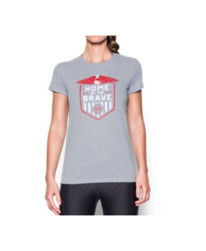 Under Armour Women's  Charged Cotton Tri-Blend Home Of The Brave T-Shirt