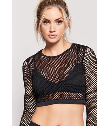 Forever 21 Active Netted Crop Top