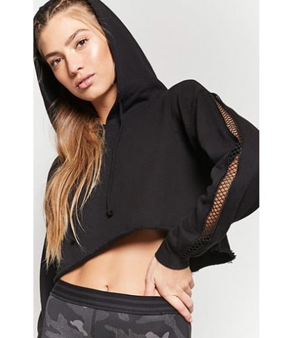 Forever 21 Active Mesh Panel Hoodie