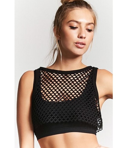 Forever 21  Active Mesh Crop Top