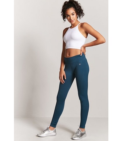 Forever 21  Active Ribbed-Panel Leggings