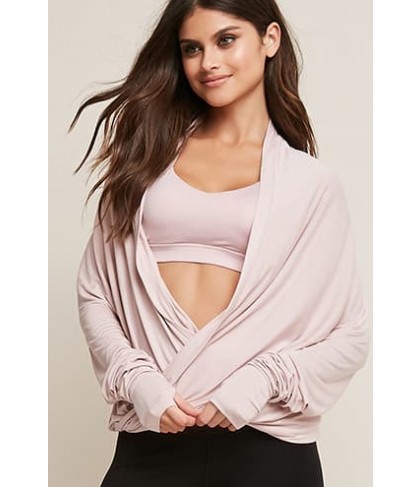Forever 21 Hooded Active Cowl Neck Top