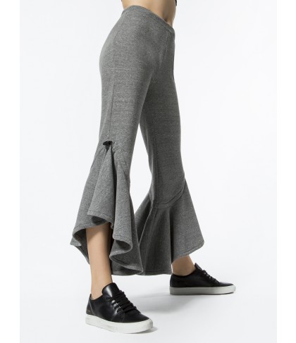 Carbon38 Fleece Gathered Flare Pant