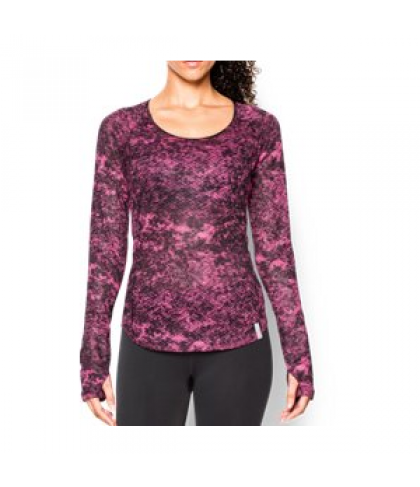 Under Armour Women's  Fly-By Allover Printed Mesh Long Sleeve