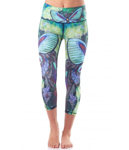 Yoga Democracy Butterfly Cropped Leggings
